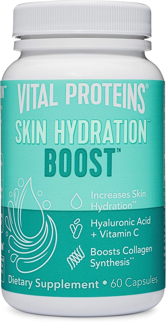 Proteine vitale Supliment acid hialuronic cu 120 mg acid hialuronic 150 mcg de Biotin şi 180 mg de vitamina C - 60 capsule