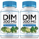 DIM Supliment 200mg - DIM Diindolilmetan Plus BioPerine - Echilibru estrogen, Hormone Menopause Relief, Acnee Tratamentul, Vegan - 120 Conte
