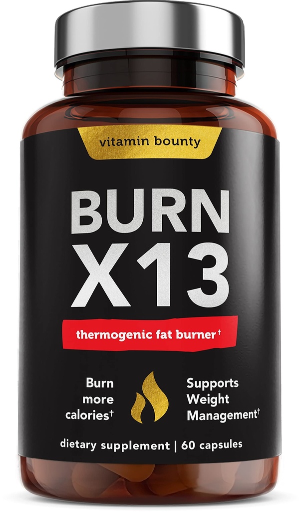 Vitamina Bounty Advanced termogenic Fat Burner pentru bărbați și femei - arde X13 pierdere în greutate Supliment cu 13 ingrediente puternice - Booster metabolice, energie și control apetit - 60 capsule