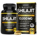 Capsule Shilajit cu 85+ Minerale Trace (75 zile de aprovizionare, 1000 mg extract per Serving) Himalayan Shilajit pentru bărbați și femei cu acid fuzelian - supliment testat de terțe părți, Non OMG, Vegan & SUA Made