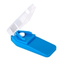 EZY DOSE Pilula Cutter și Splitter, Tăieturi în condiții de siguranță mari, pastile mici și mici, vitamine, tablete în jumătate, Tăiere ușoară exactă, Lamă de oțel inoxidabil, Travel Sized, Ușor de utilizat, Culoare Vary mai, BPA gratuit