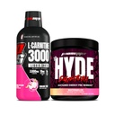 PROSUPPS L-Carnitine 3000 Stimulante Injecții cu lichid gratuit (31 Servings, Dragon Fruit) și Mr. Hyde Signature Series Pre-Lucrare Energie Pudrată (30 Servings, Pepene verde) Bundle