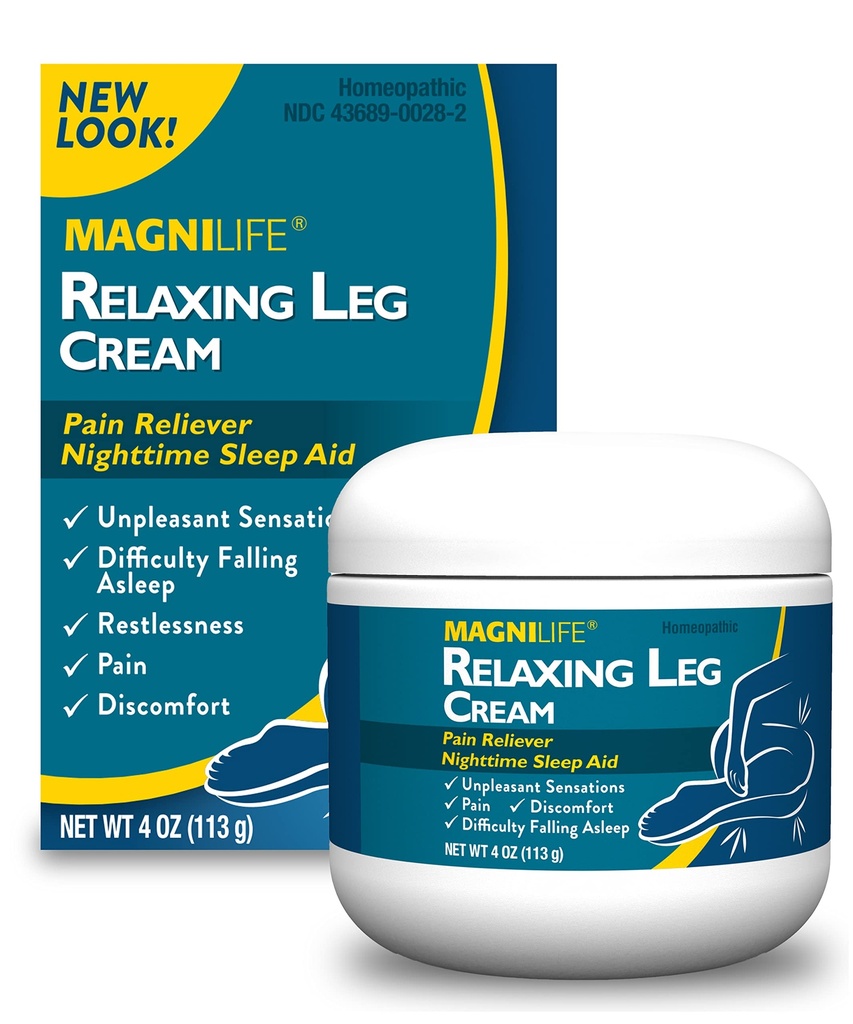 MagniLife Relaxare Picior Cream, Picioare fără odihnă, Deep Penetrant Topical pentru Durere, Natural Soothe Cramping, Discomfort, și Tossing cu Lavandă și Magneziu - 4oz