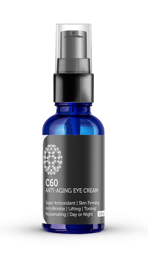C60 Crema de ochi anti-îmbătrânire 30ml cu Matrixyl 3000, Tripeptid-5, Hidratare Acid botanic hialuronic și vitamina C pentru bărbați și femei fabricate cu ingrediente organice