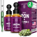 [2 Pack] Supliment lichid de fier cu vitamina C 