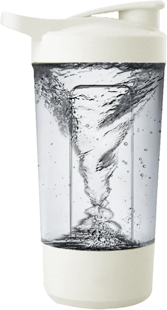 Sticla HOTSEVEN Premium Shaker de proteine electrice, fabricat cu Tritan - BPA gratuit - 14 oz Vortex Cupa Mixer portabil/USB Cupe Shaker reîncărcabile pentru Shake-uri de proteine