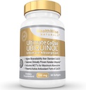 Ultimate CoQ10 UBIQUINOL 100mg - Peste 4X mai eficient: Absorbție maximă și potențial - non-GMO/Soy Free - Kaneka Ubichinol - 60 Softgels lichid