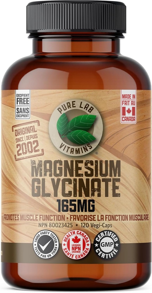 Capsule suplimentare de magneziu, 120 Count, 165mg capusles, 495mg per portie, Gluten Free, Made in Canada