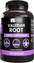 INGREDIENTE ORIGINALE valeriene Rădăcină (365 capsule) No Magneziu or Rice Fillers, Always Pure, Lab Verified