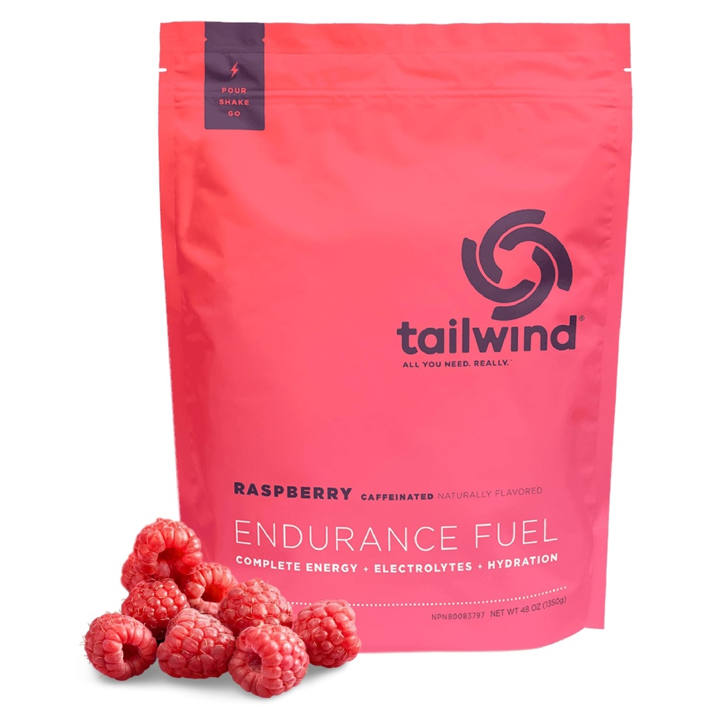 Nutritie de furtun Combustibil de rezistenta, Carbohidrat & Electrolite Sports Drink Mix Powder, Gluten-Free, Vegan, Raspberry Buzz, 50 Serviri (cofeinat)