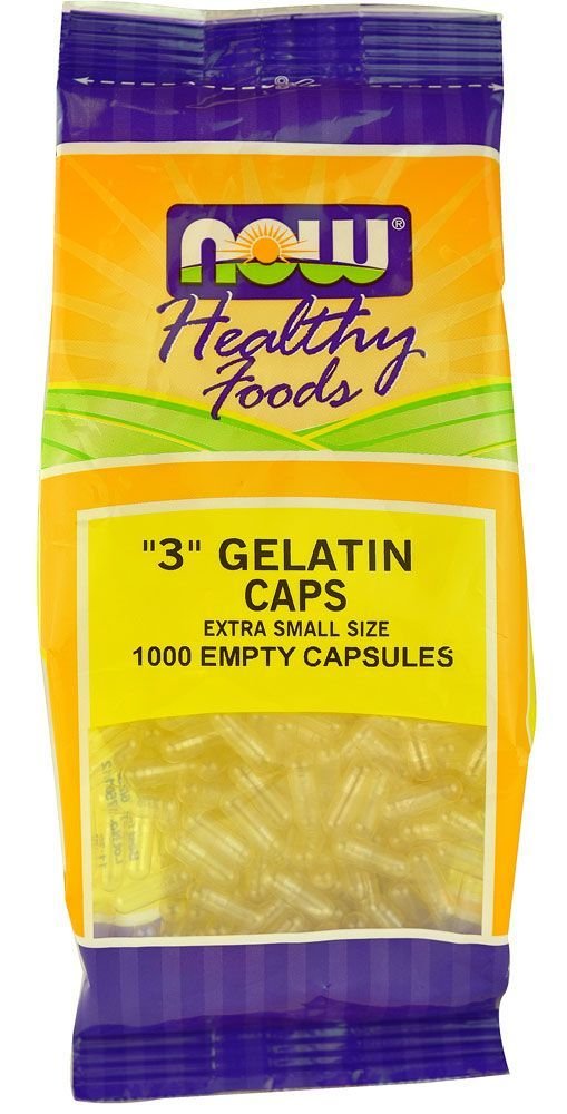 ACUM alimente - Gelatină capsule goale "3" dimensiune (extra dimensiune mică) - 1000 Gelcaps