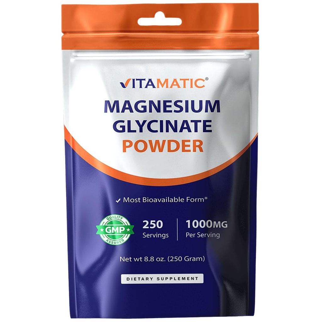 Magneziu vitamatic (de la Glycinat & oxid) - Suporturi musculare, comune, și Heart Health 250 Grams