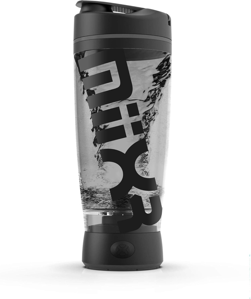Promixx Original Shaker Bottle (MiiXR Edition) - Baterie alimentată pentru Shakes Proteine Smooth - BPA Free, 20oz Cup (Black/Gray)
