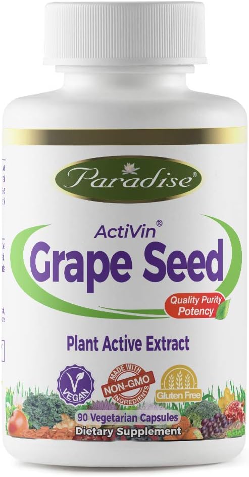 Paradise Herbs Capsule vegetariene, Activin Seminte de struguri cu Amla, 90 Conte