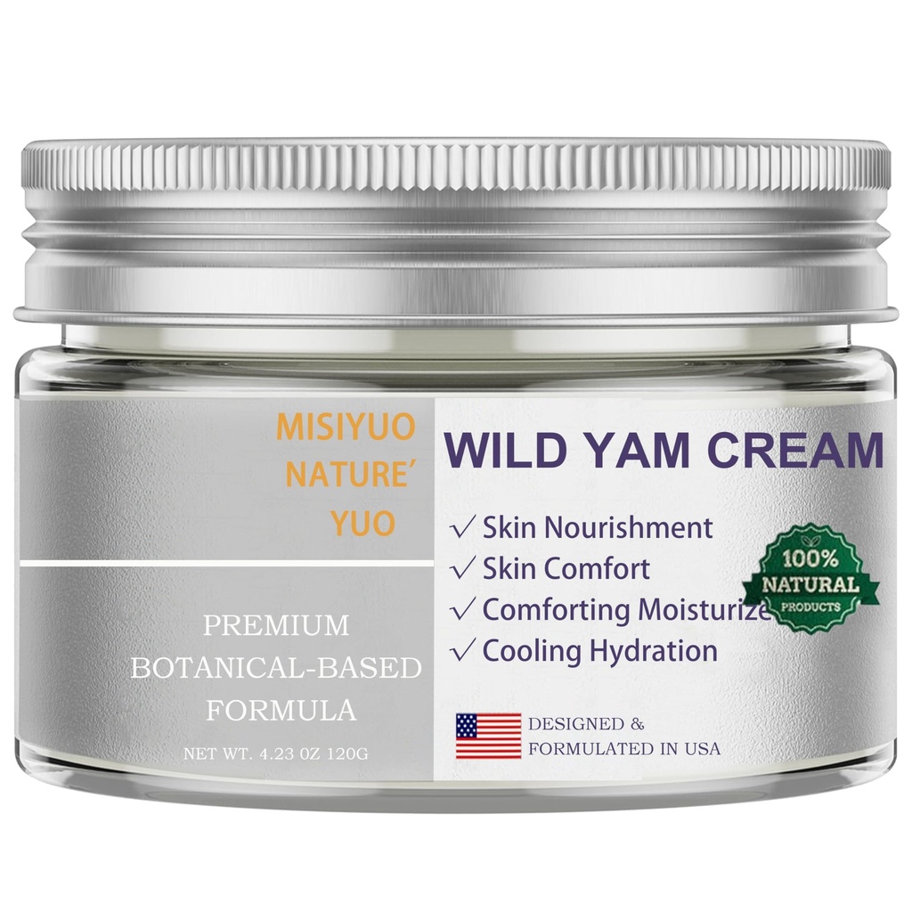Crema de yam salbatic organic pentru femei - confort piele soothing, ingrediente naturale, 120g