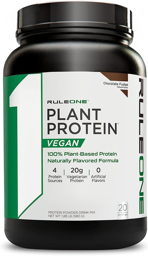 Regula 1 Proteina vegetala R1, Ciocolata Fudge - 1.28 lbs Pulbere - 20g Proteina Vegana + Aminoacidi naturali - 20 Serviri