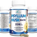 Psyllium Husk Dietary Fiber Supliment 2175mg, Non-GMO, 90 capsule