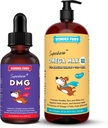Wonder PAWS Premium DMG lichid Plus Omega ulei de pește Max - pentru sprijinul imun al câinelui, piele, alergii, Îngrijire comună și sănătate generală 