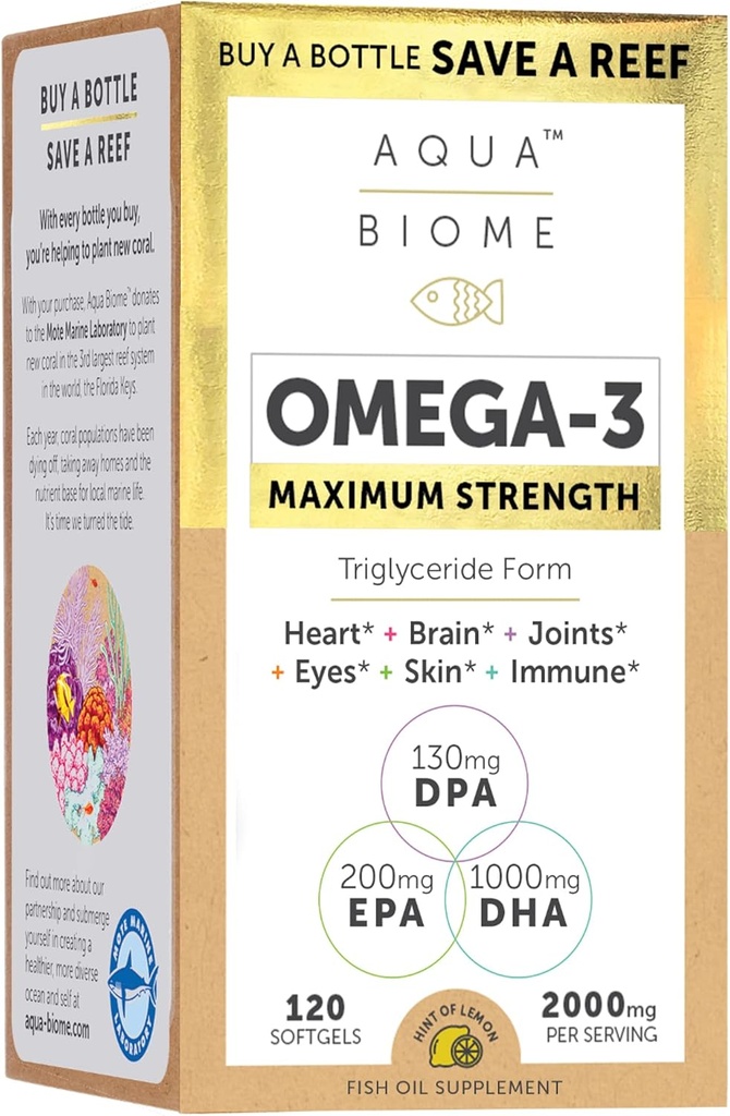 Enzymedica Putere maximă ulei de pește de mare potențial, EPA DHA Omega 3 Supliment 