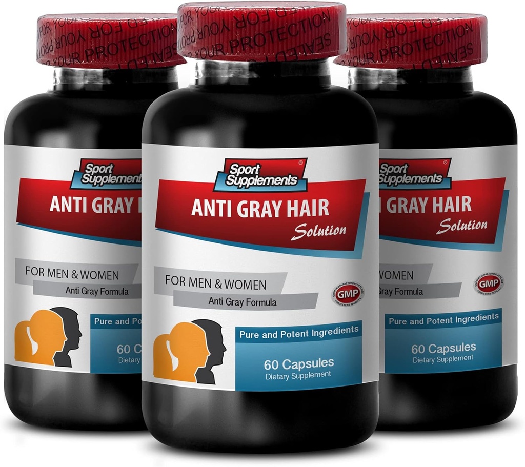 Pastile Biotin pentru cresterea parului - anti gri par - Clorofila Powder, Gray par organic, Gray Restaurare, Reverse Gray Suplimente de par, Reverse gri par pentru barbati, Reverse gri par pentru femei 6B 360C