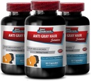 Pastile Biotin pentru cresterea parului - anti gri par - Clorofila Powder, Gray par organic, Gray Restaurare, Reverse Gray Suplimente de par, Reverse gri par pentru barbati, Reverse gri par pentru femei 6B 360C