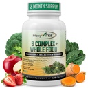 MoxiVites Vitamin B Complex - B Vitamine Întreaga suplimente alimentare, B12 Metilcobalamină, B1, B2, B3, B5, B6, B7, B9 - pentru stres, energie și sprijin imunitar, Vegan, 120 capsule