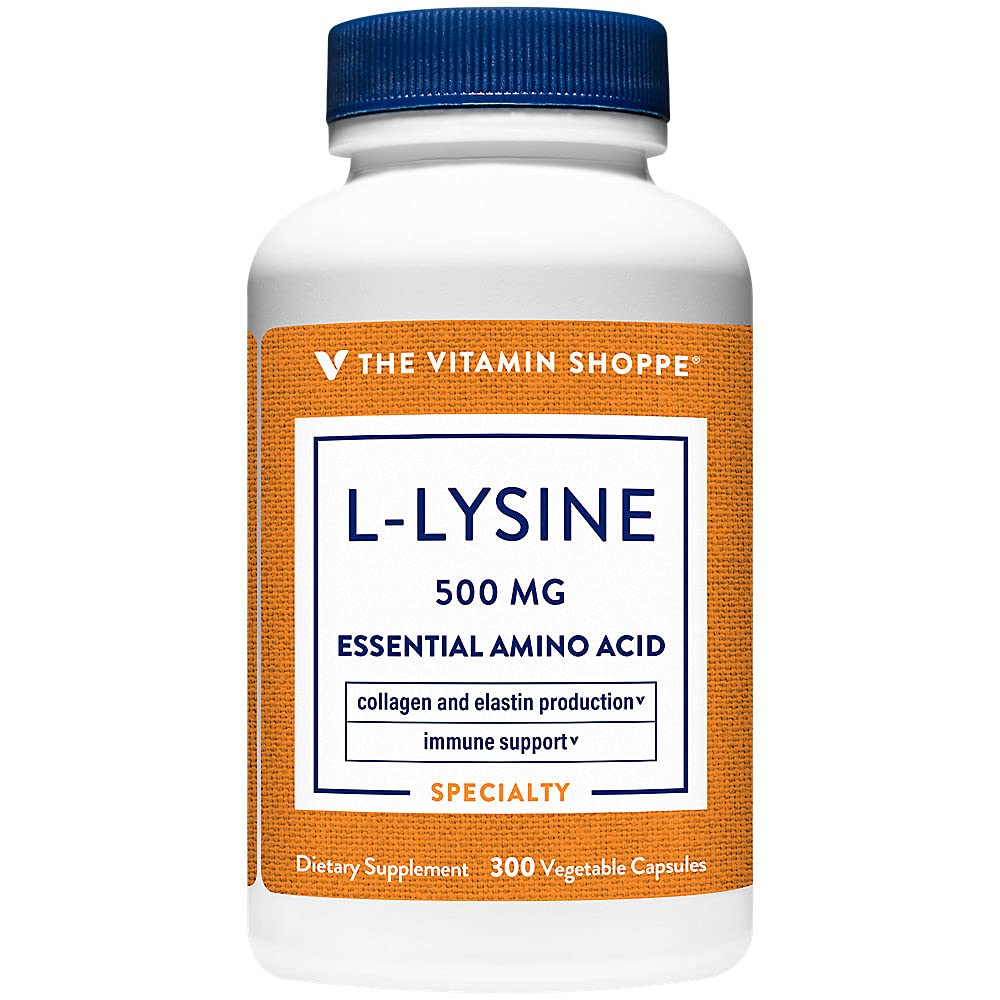 Vitamina Shoppe L-Lysine 500MG O dată pe zi (300 capsule)