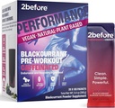 2înainte de toate Natural Vegan Pre Antrenament, cu 120mg Cafeina I Energie curată, Rezistenţă, Recuperare I Femei şi bărbaţi Pre Antrenament I 20 x Pachete individuale I Sport informat Certified I Blackcurrant