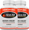 2 Pack- peste Stimulanții contor pentru a accelera în mod natural: Studiu alternativ și cele mai bune suplimente energetice pentru stimularea creierului Nootropic, 120 pastile