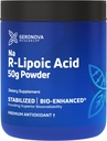 Geronova Cercetare Bio-Enhanced Na R-Lipoic Acid pulbere, 50g - 4 luni de aprovizionare - Stabilizat R Alpha Acid lipoic pulbere pentru dozare flexibilă - Easy Mixing & Enhanced Absorbtion Nervi Supplement