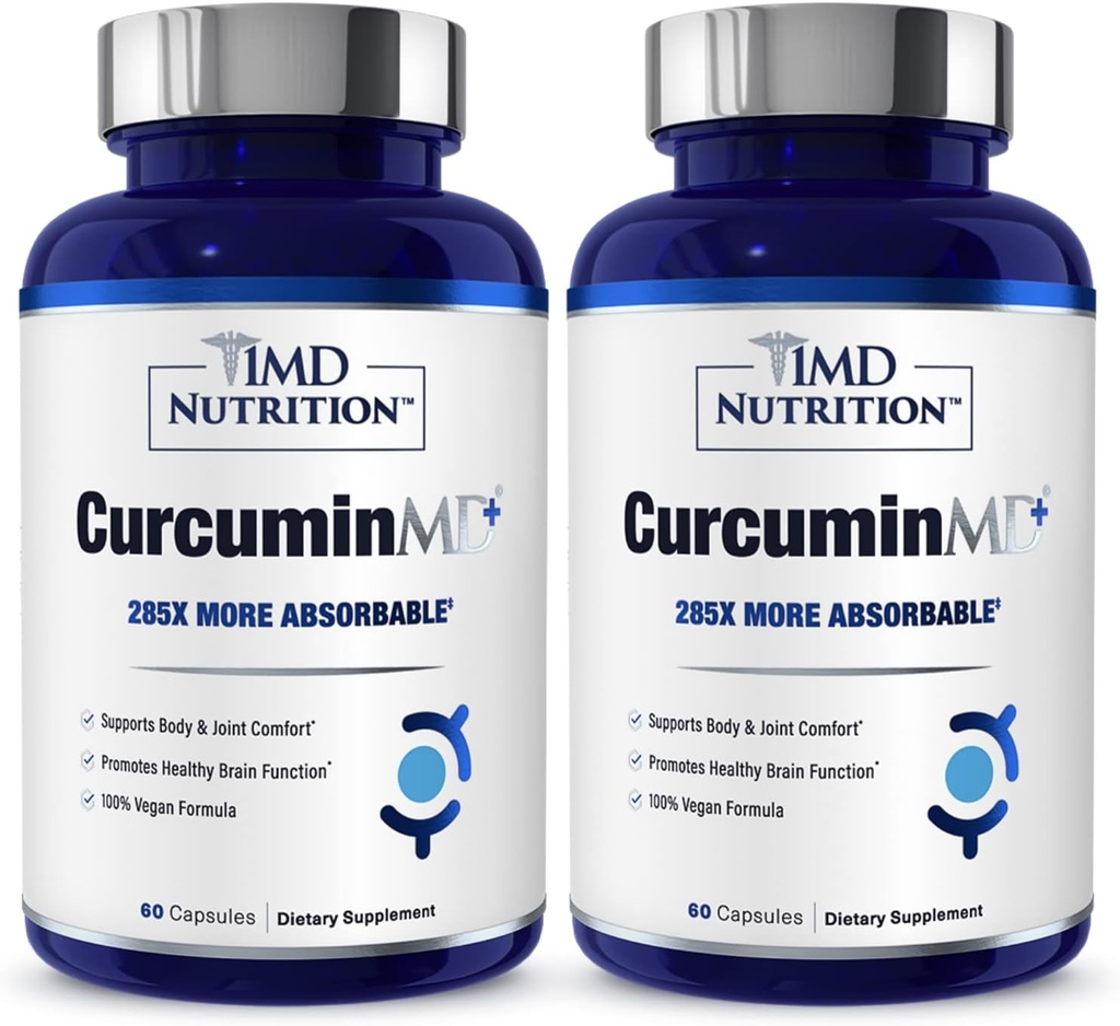 1MD Nutriție CurcuminMD Plus - Curcumin turmeric cu Boswellia Serrata - 285x mai absorbabil 