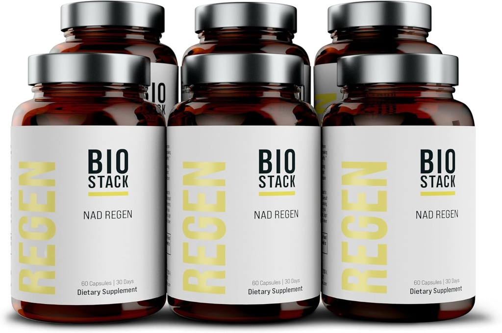 BIOSTACK NAD Regen - Avansat NAD+ Suplimentul cu NAD3, Yüth Spermidină, Resveratrol, Niacinază 