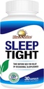 Rise-N-Shine Sleep Tight Supliment cu 5 HTP, Magneziu, GABA și L-Teanină - pentru femei și bărbați - 30 de zile de aprovizionare (30 capsule)