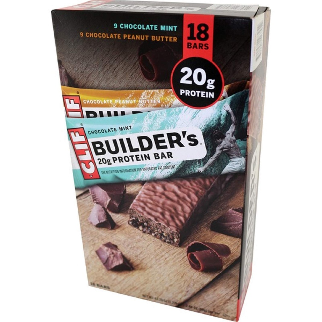 Clif Builder's Chocolate Proteine Bar, 2.4 oz., 18 Bars/Box (220-00543)