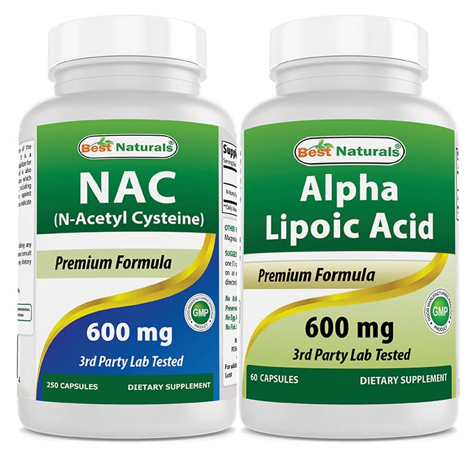 Cele mai bune naturale NAC 600 mg & Alpha Acid lipoic 600 mg