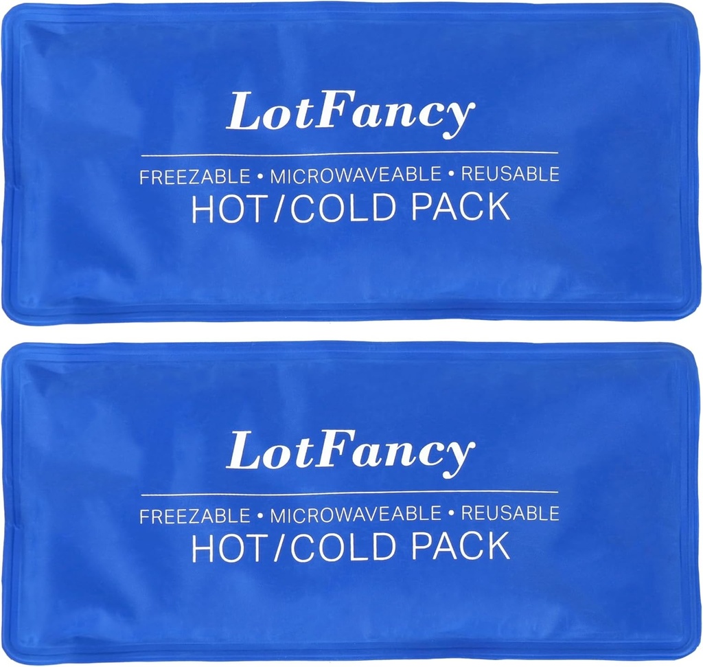 LotFancy Ice Pack pentru leziuni, pachet de 2, FSA HSA eligibile, Rece Reutilizabil pachet pentru terapie, răcire sau de încălzire Pad pentru primul ajutor, Back Umăr gât cap pentru picioare relief, 11 x 5 Inches