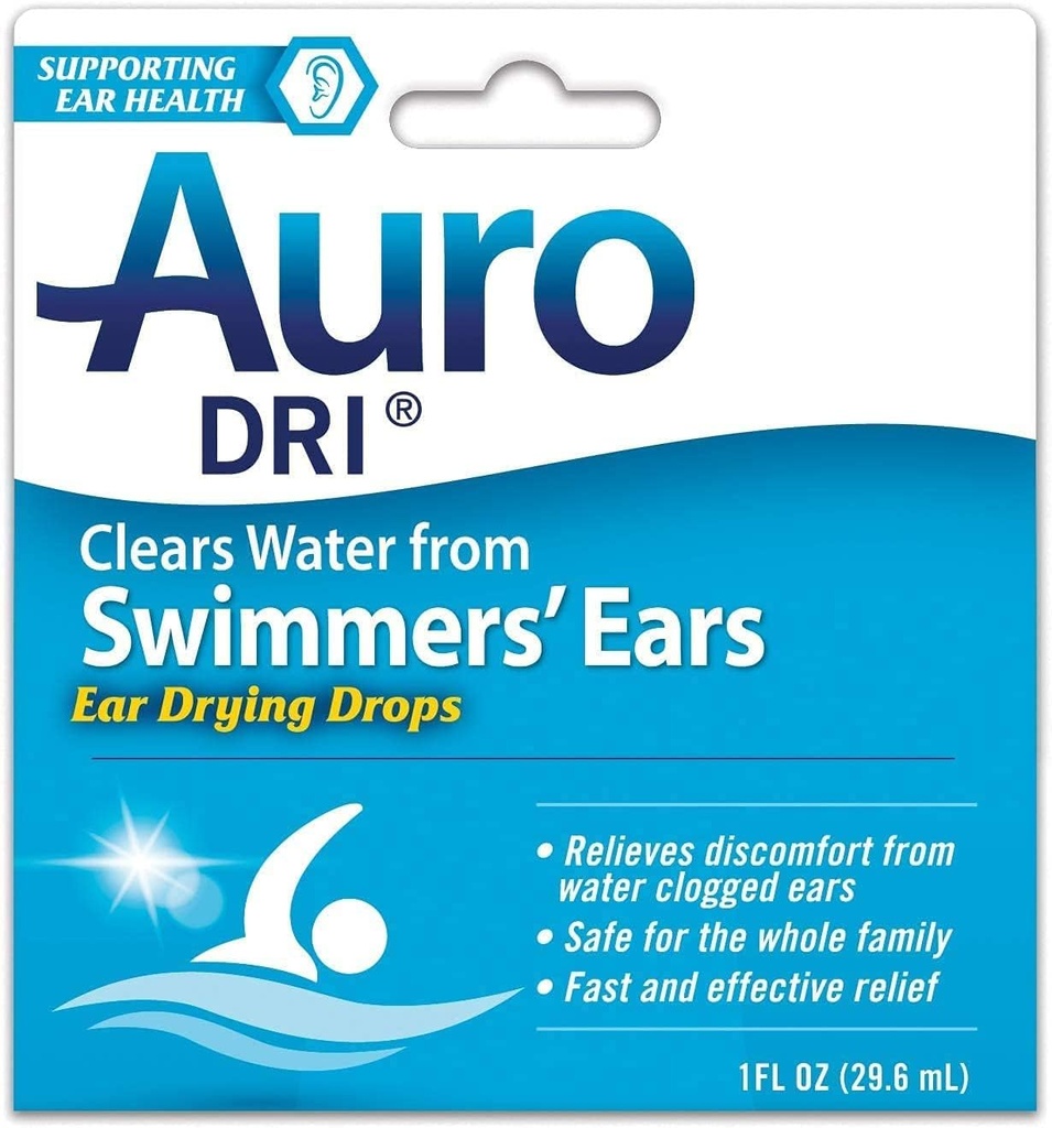 Del Pharmaceuticals Auro- Dri Ear Water-Drying Aid 1 fl oz (29,6 ml)