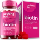 Gume de biotin pentru cresterea parului 5100 mcg - parul, piele, și unghii Vitamine pentru bărbați și femei - cu acid folic, vitamine A, C, E & D și puterea suplimentară pentru parul mai rapid și creșterea unghiilor, 60 gume