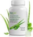 AloeCure Capsule organice Aloe Vera, 130.000 mg Inner Aloe Leaf Equivelant per Serving, Suport Sanatate si Digestive Comfort, Acid gastric Buffer, Supliment imunitar natural, Aloin gratuit, 60 capsule