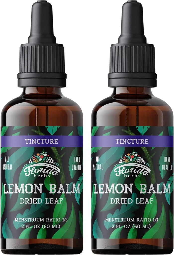 Lemon Balm Tincture - Lămâi organice picături - Lemon Balm Extract - Made in USA - Organic 4 Fl Oz