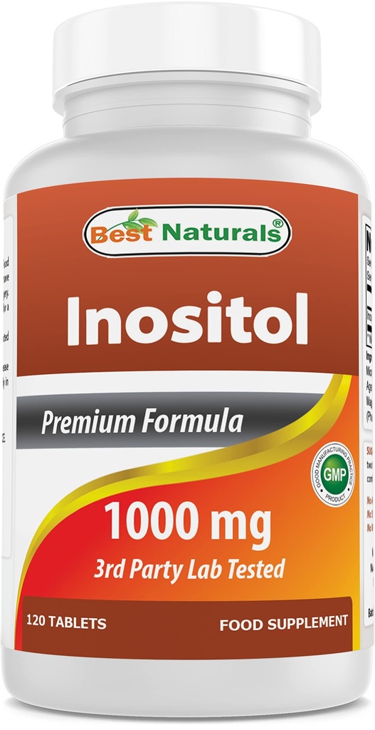 Cele mai bune naturale Inositol 1000mg 120 comprimate - De asemenea, numit vitamina B8