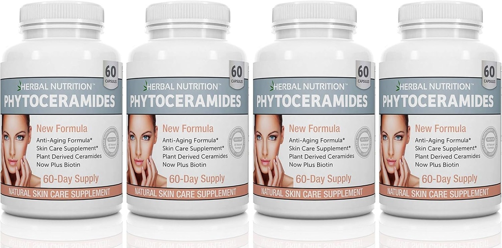 Herbal Nutriție Fitoceramide Orez pe bază de Biotin Vitamina A C D și E, 4 flacon Pack 40mg