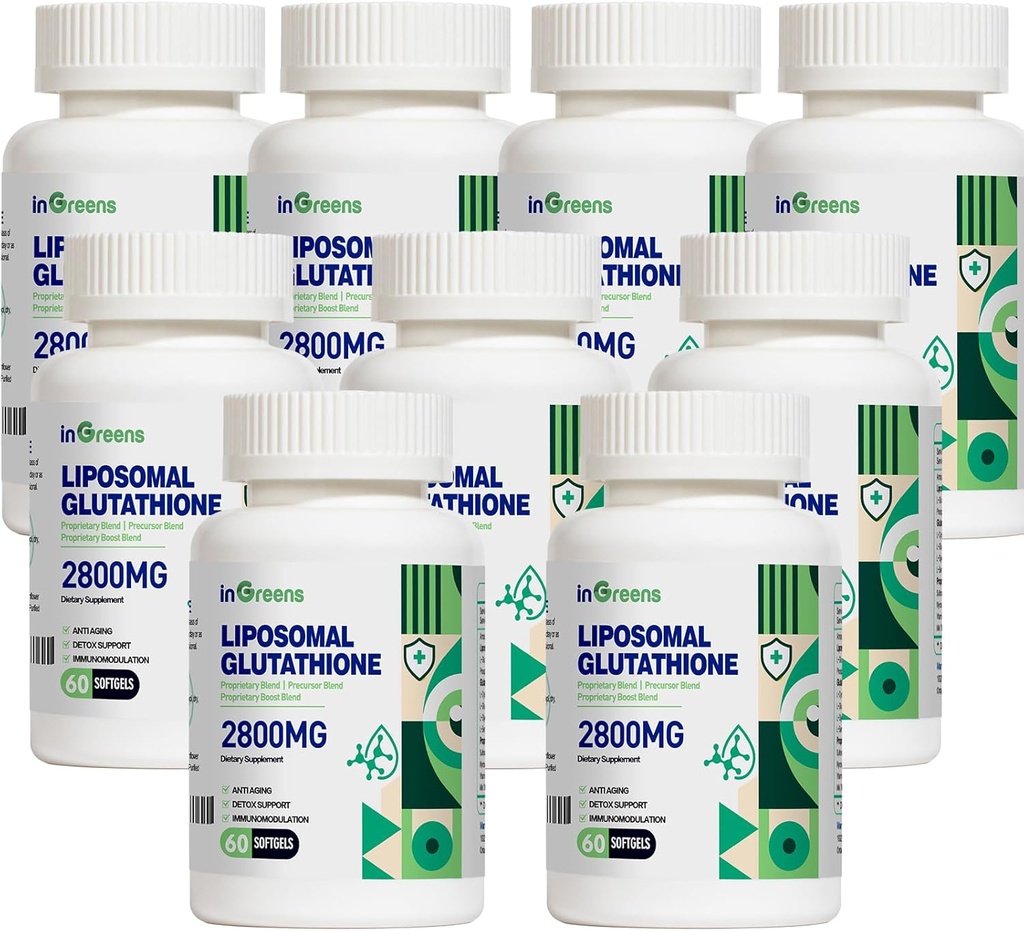 2800 MG Glutatione Softgels lipozomal, Absorbţie maximă, forma activă L Glutatione reductază, puternic antioxidant, îmbătrânirea sănătăţii, 60 Softgels