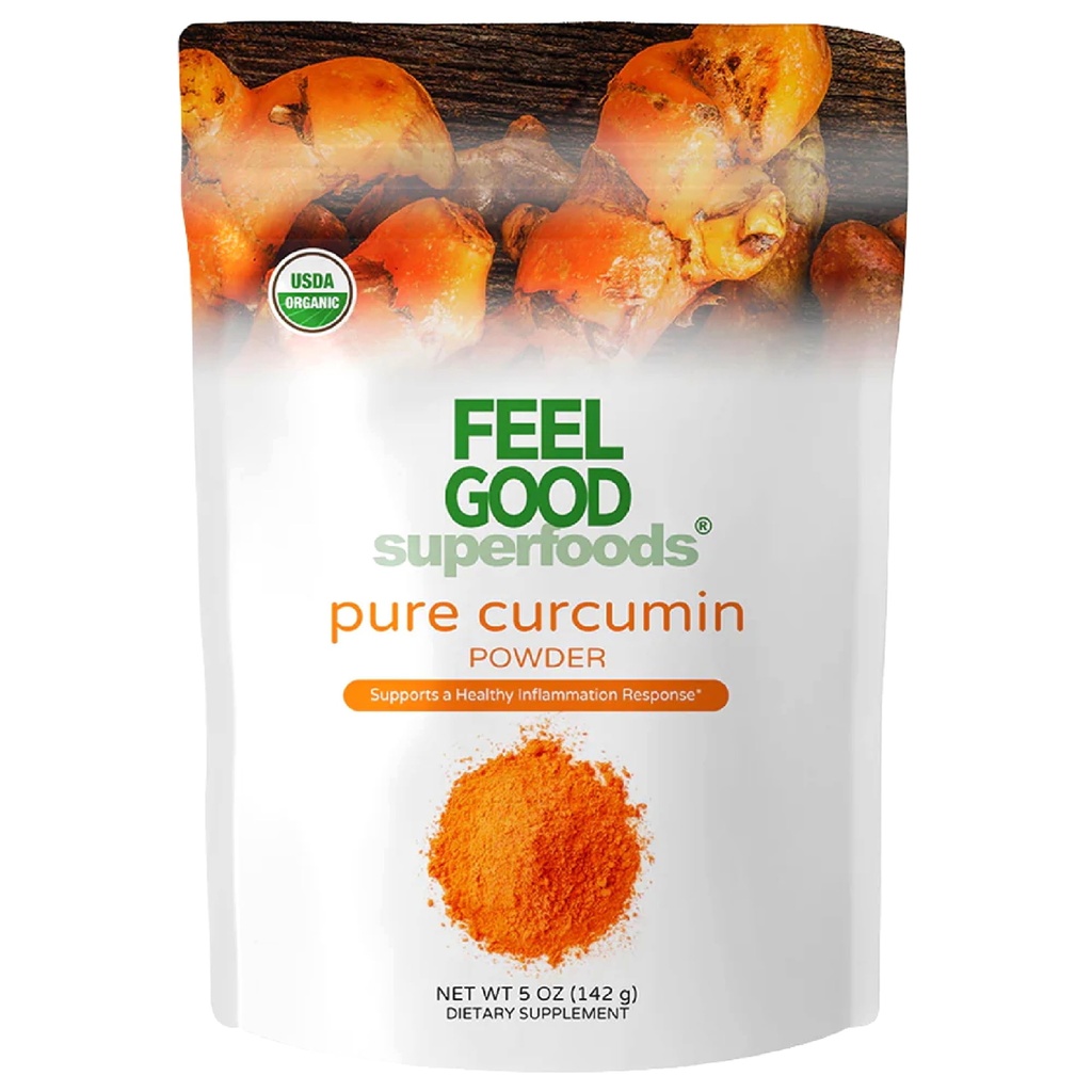 FEL BUN Superfoods Pure Curcumin Powder, Organic, Non-GMO, Vegan din Bulk Ground Turmeric Root din India, Curcuma Longa Joint Supplement, 5 oz