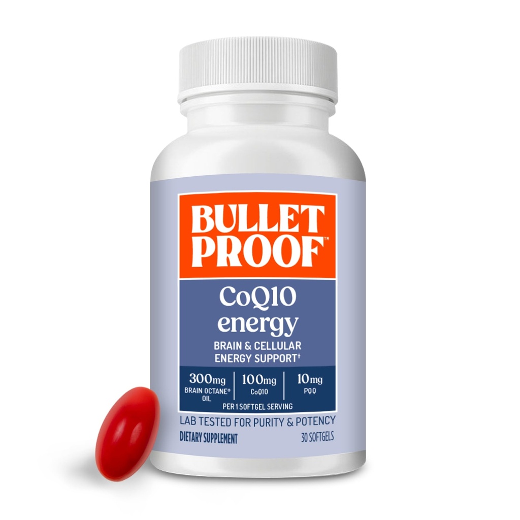 Bulletproof CoQ10 Energy Softgel, 30 Conte, Suplimentul la puterea creierului și corpului