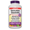 Webber Naturals Glucosamină Chondroitin cu vitamina D3, rezistență suplimentară, 500/400 mg, Formula Premium, 300 Capsule pentru înghiţire uşoară