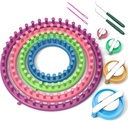 READAEER Rotund tricotare Looms Set Craft Kit instrument cu cârlig ac şi Pompom Maker