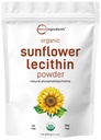 Micro Ingrediente Organic Floarea-soarelui Lecitina pulbere, 1 lira, durabil agricole, presat la rece, bogat în fosfatidil colină și proteine, Making lipozomal Vitamina C, Suplimentul de alăptare, non-GMO