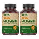 DEVA Vegan Glucosamină-MSM-CMO și Suplimentul Turmeric - Supliment nutrițional pe bază de plante fără gluten - 90 comprimate (Pachet de 2)