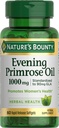 Nature's Bounty Primrose Oil 1000mg, Promovează Sănătatea femeii, Suplimentul Herbal, Gluten gratuit, 60 Rapid de eliberare Softgels